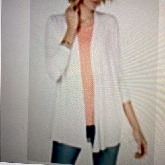 Karen Scott Women's Solid Long Sleeve Open Cardigan Sweater Purple Size Petite Large